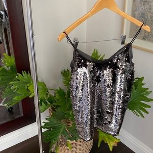 New WD NY Black Sequin Blouse NWT